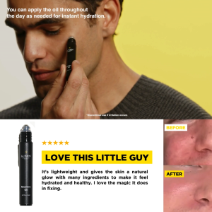 LUMIN | Recovery Oil for Men - Argan Oil & Squalane Oil Serum for Ultra Hydration Skin Damage & Maximum Skin Repair