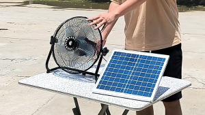 Solar Fan Rechargeable Energy 12inch Solar Fan Kipas Solar Fan Outdoor Solar kipas camping kipas meja Lantai