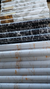 Wallpaper Dinding Motif Marmer Hitam Elegan 10m Waterproof Glossy