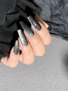 8ml Extreme Black Crystal Cat Eye Nail Polish / Flashing Dark Fairy Wind Nail Polish 美甲极黑晶石猫眼闪烁暗黑仙女显白甲油胶