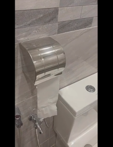 Toilet Paper Holder Tissue Roll Holder Tisu Tandas Stainless Steel Bathroom Waterproof Towel Wall Mounted Anti-Rust Polished Chrome