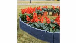 Garden Edging Border Landscaping Decorative Plastic Grey Stone Effect Lawn Garden Edging Border Popular High Quality Plastic PVC Vinyl Panel Fence for Garden Accessories Decorations