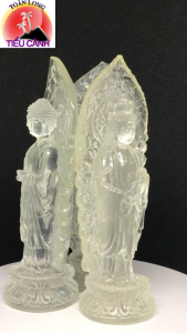 Bộ ba tượng Phật Tây Phương Tam Thánh sa bà tam thánh có hào quang cao 18cm-Nhiều màu). Trang trí trên ô tô tiểu cảnh bonsai ghép lũa để bàn trà phòng khách bàn làm việc thờ thần tài…