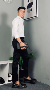 Kemeja Putih Polos Pria Lengan Panjang Kerja Reguler Kantor