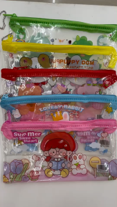 กระเป๋าดินสอ กระเป๋าใส่เครื่องเขียน พลาสติก ลายการ์ตูนน่ารัก คละลาย (ราคา/ใบ) | เคแคมปัส เครื่องเขียน