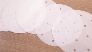 100pcs Steamed paper round silicone paper steamed buns air frying pan Xiaolongbao anti stick oil absorption pad paper
