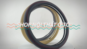 Bọc Vô Lăng CIND 5003 Size M Màu Đen Chỉ Đỏ - Nhập Khẩu Chính Hãng