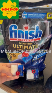 [Hoả tốc] Viên rửa chén bát Finish Ultimate All in 1 80 viên/50 viên/ Plus 72 viên chanh/ Quantum 60 viên - Dòng cao cấp