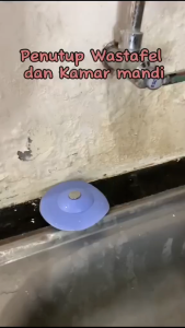 2in1 Saringan Penutup Wastafel Tutup Saluran Lubang Air