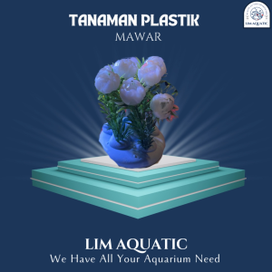 Tanaman Plastik Mawar / Hiasan Aquarium