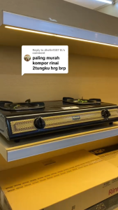 RINNAI 522S + CAISAR Selang Gas Kompor 2 Tungku Motif Batik - Teflon