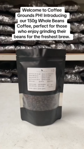 Coffee Beans - Espresso Blend 150g | Dark Roast x Organic Coffee in Resealable Pouch by Coffee Grounds PH