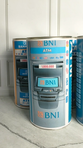 COD Celengan Target Motif ATM  Buka tutup Permanen ukuran 20 cm jumbo kaleng Karakter bank target 5 juta