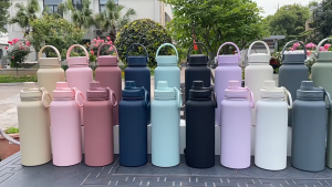 Gift SG Ready Stock 1L Large Capacity 2 Lids Outdoor Thermal Vacuum Flask Sport Stainless Steel Portable Water Bottle