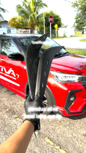 TCS Perodua ativa 2pcs head lamp eye lip cover sportivo design accessories