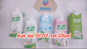 Hộp 330ML Nước dừa Vico Fresh Vị Xiêm/ Dứa non/ Sen/ Tăc/ Natural lựa chọn - APIS - YOOSOO
