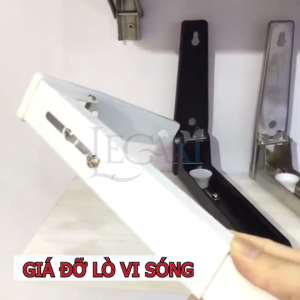 Giá đỡ giá kê lò vi sóng decor kim loại gấp gọn nhà bếp kệ treo lò nướng wifi cắm ổ điện Zaba