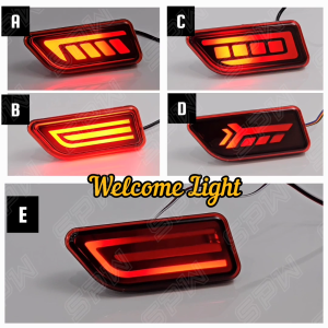 Perodua Axia AV/GXtra (2019-2022) Axia Rahmah (2023) Reflector Rear Bumper LED DRL Daylight Cover Running Signal Brake Light Rear Bumper Reflector Casing Rear Fog Lamp Fog Light Spot Light 2019 2020 2021 2022 2023