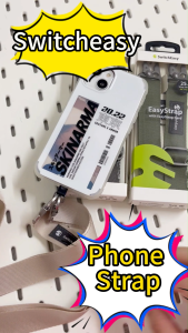 Switcheasy Easy Strap Phone Strap Crossbody Lanyard Shoulder Holder Card Link Adjustable Strap Multiple Hand Design for any closed-bottom phone case