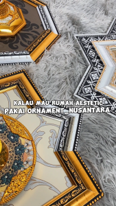 Ornamen Lampu Plafon Pvc Gypsum Grc Motif Kekinian C 02 40x40Cm Fiting Hiasan Lis Bingkai Ternit