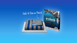 E-cloth 2-pack Range & Stovetop (Hob & Oven) Cleaning Cloth Pack | Eco | Microfibre | Chemical-Free Cleaning | just add water