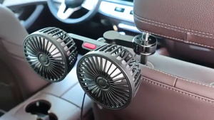 USB Automotive Fan Portable Air Conditioner Cars Electric Fan for Home Office 360 Degree Rotatable Dual Head 3 Speed Seat Fan