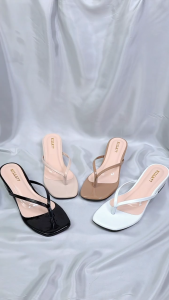 SANDAL WANITA HEELS CANTIK HAK 3 CM SIMPLE FASHION STYLE KEKINIAN EMPUK DAN RINGAN