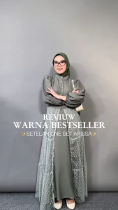 GAMIS & DRESS 2 in 1 Arissa set rok bahab Shakila X Tile Dhot Dress Wanita kondangan GLAMOUR DRES GAMIS TERBARU TREND MASA KINI 2024 DRESS Kekinian