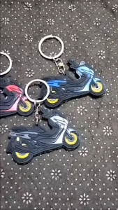 Gantungan kunci motif motor nmax bahan karet kekinian