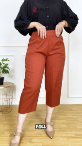 QUTBY - CELANA WANITA KOREAN CROP PANTS / CELANA KULOT MODEL KOREAN STYLE KAIN KATUN CASUAL