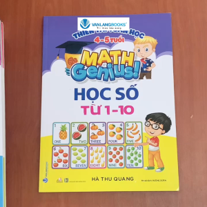 Sách - Thiên Tài Toán Học (4-5 Tuổi) - Học Số Từ 1-10-Vanlangbooks