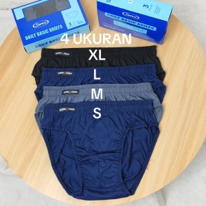Celana Dalam Katun Pria Sorex M3201 Satuan Dan Kotakan isi 3pcs Ukuran M-XL / Celana Dalam Laki-Laki