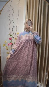 Sheyla Gamis Motif Rayon Diamond: Desain Gamis Modern & Elegan
