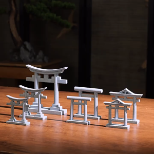 Mô Hình Cổng Đền Thờ Thần Xã Itsukushima Cổng Torii Bằng Nhựa Trang Trí Tiểu Cảnh Bể Thủy Sinh