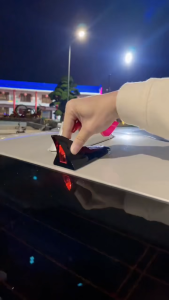 [ READY STOCK ] Universal Car Shark Fin High-Positioned Alarm Light Solar Power Warning Light Car Roof Tail