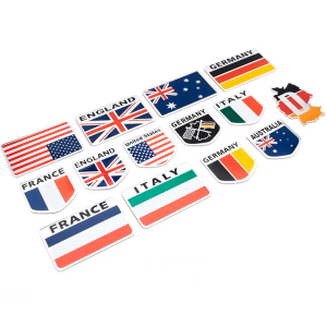 Tem nhôm logo nhôm dán xe hình lá cờ nước Anh - England