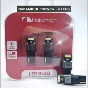 2PCS Nakamichi 4LED T10/W5W Car Small Headlight Dome Light Trunk Light Side Door Light License Plate Light Interior Lamp