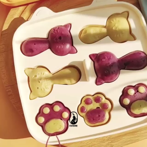Cetakan Silikon Tutup Puding Coklat Es Kue Bolu dengan karakter lucu Tahan panas