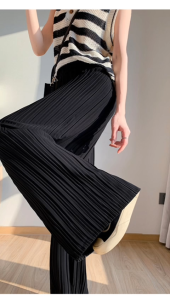 Kulot Plisket Jumbo Warna HITAM | Kulot Lidi wanita Besar BB 60-80 kg