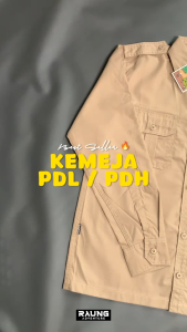 RAUNG - Kemeja PDL PDH Lapangan Lengan Panjang / Kemeja Gunung Lengan Panjang - Bahan Ripstok
