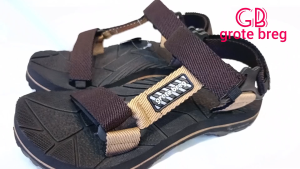 Sandal Gunung/ Sandal Outdoor Pria-Wanita Terbaru/ Grote Breg Warna Coklat Krem - Divajaya Shop