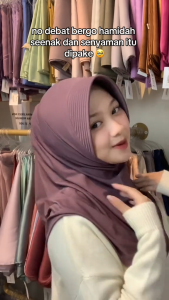 Hijab/Jilbab/Kerudung Bergo Sport (OLAH RAGA) Oval Polos Ukuran S/M/L Jersey Premium