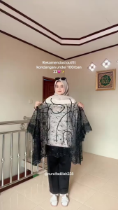Setelan Outer Kebaya Cantik Rok Lilit Polos Fashion Kondangan Pesta Wisuda Tunangan