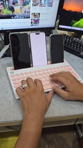 Set bàn phím không dây Bluetooth và chuột hoạt động yên tĩnh cho IOS Android Windows Tablets Redmi Huawei - Mideer home