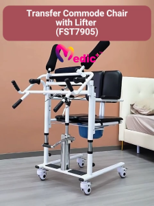 Elderly Bedridden Patient Transfer Chair / Multifunctional Lifting Wheelchair With Hydraulic Pump FST-7905