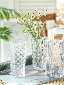 Bình bông lọ hoa thủy tinh eo lớn Lọ cắm hoa handmade