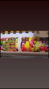 Cetak Banner Spanduk SOSIS BAKAR DAN SATE SEAFOOD 50X80 BISA REQUEST