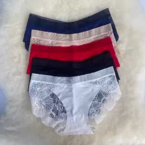 กางเกงชั้นในผู้หญิง บิกินี กางเกงในลูกไม้ซีทรู นุ่มลื่น #S157/#Y8882