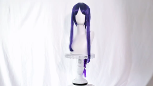 Wig Rambut Palsu Genshin Impact Raiden Shogun Cosplay