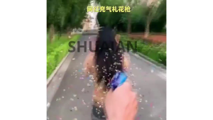 SHUAIAN Balon Pistol Dekorasi Pesta Ulang Tahun & Balon Pistol Confetti